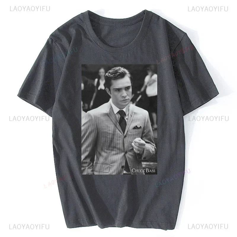 Chuck Bass Gossip Girl Ed Westwick Fashion Cotton Comfort T-Shirt Summer Street Men Short-sleev O-oneck Tee Shirt Clothing