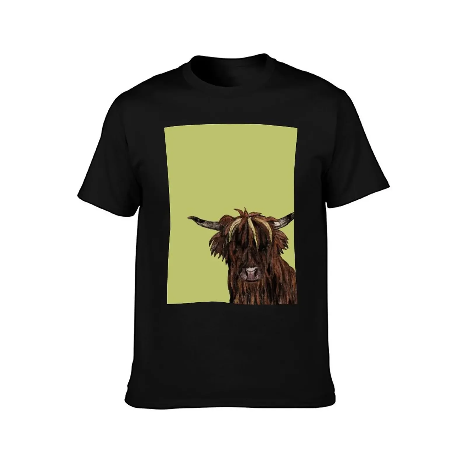 Highland Cow T-Shirt cute tops blanks heavyweights mens t shirts top quality