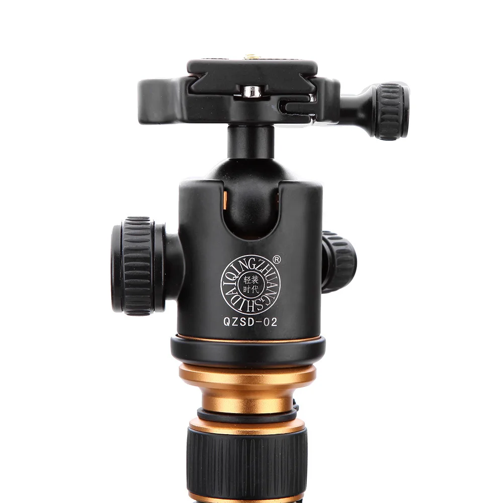 Q999C المحمولة انفصال ألياف الكربون ترايبود Monopod للتغيير الكرة رئيس للسفر اطلاق النار SLR DSLR صندوق كاميرا الفيديو #3