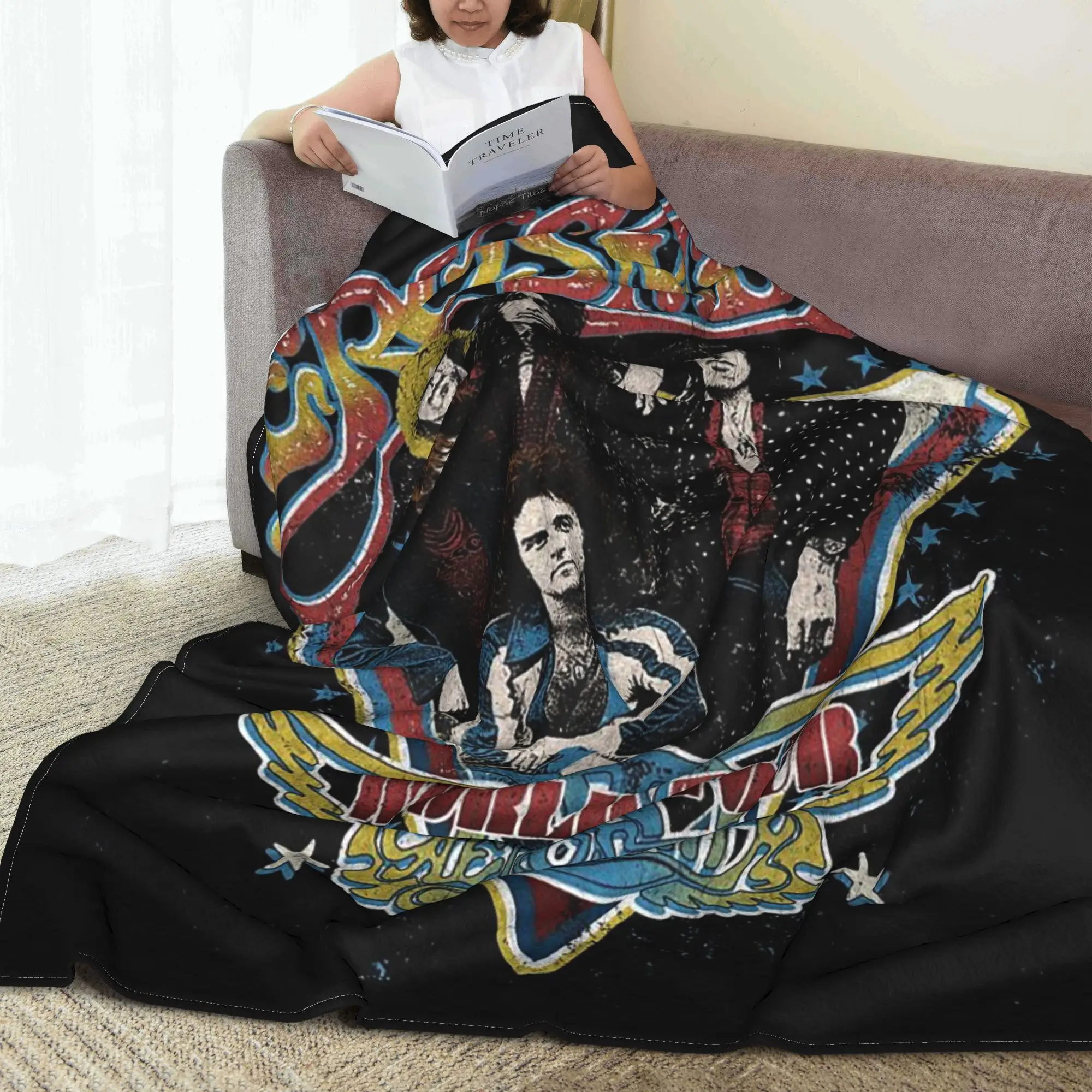 

Aerosmith Farewell Tour Band Music Blankets Portable Fleece Sofa Throw Blanket for Home Bedroom Outdoor Throws Bedspread Quilt