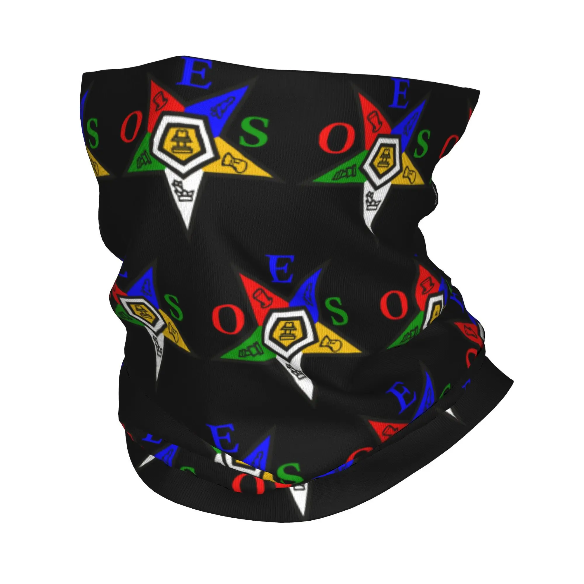 

Custom Order Of The Eastern Star Logo OES Bandana Neck Warmer Women Men Winter Ski Tube Scarf Gaiter Face Cover