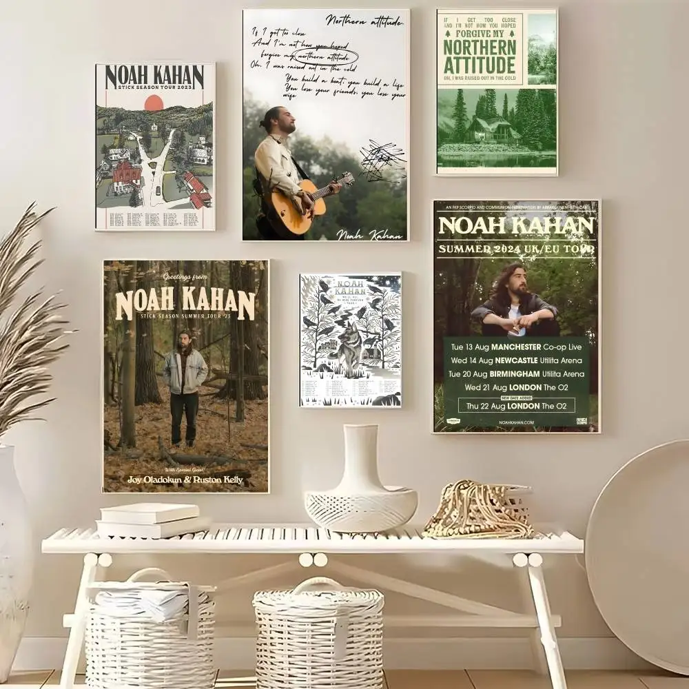 Popular Music Singer N-noah Kahan High Quality Poster Stickers Dorm Living Room Aesthetic Wall Decoration Painting Gift