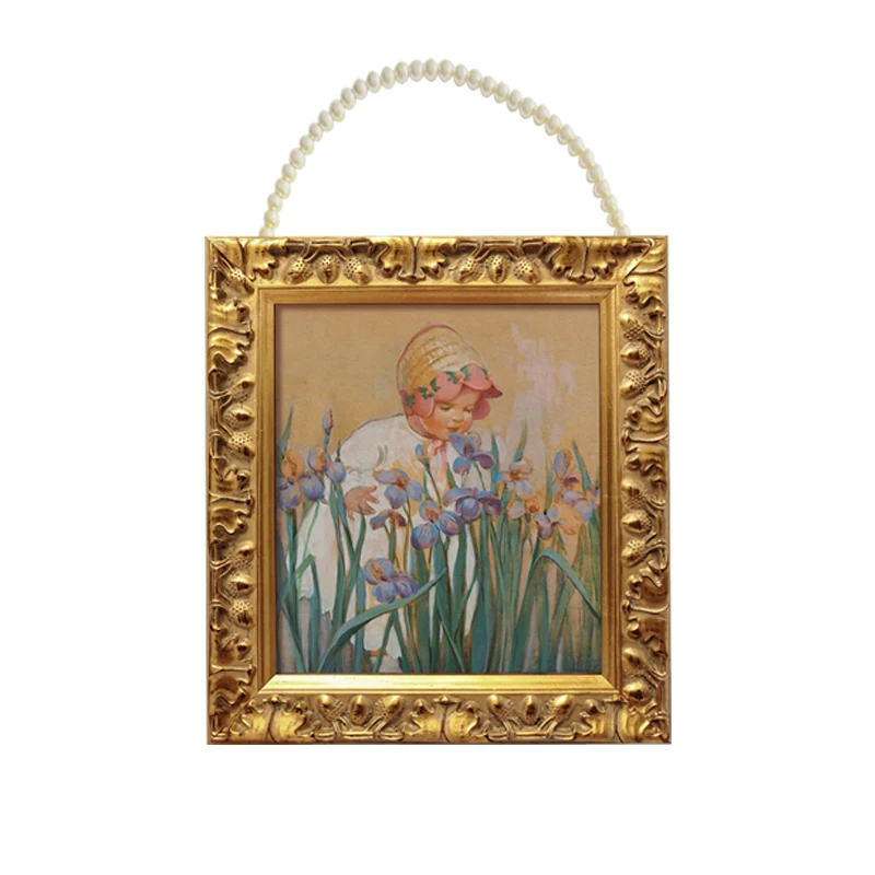 

European retro decorative painting wall pendant model room nostalgic homestay bedroom living room mural