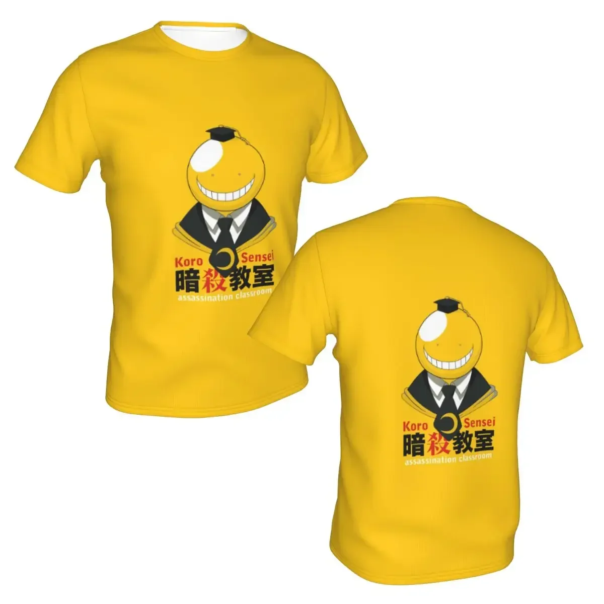 polyester Assassination Classroom Octopus Koro Sensei T-Shirt Men's Fashion T Shirt Men O-Neck Summer Shirts Tops