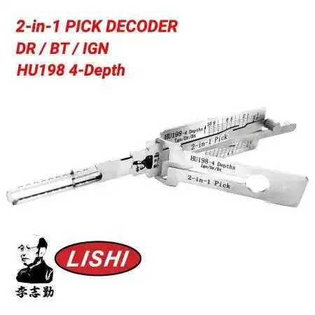 Lishi HU198 4-Depth 2-in-1 Pick & Decoder tool for Ford F-150 