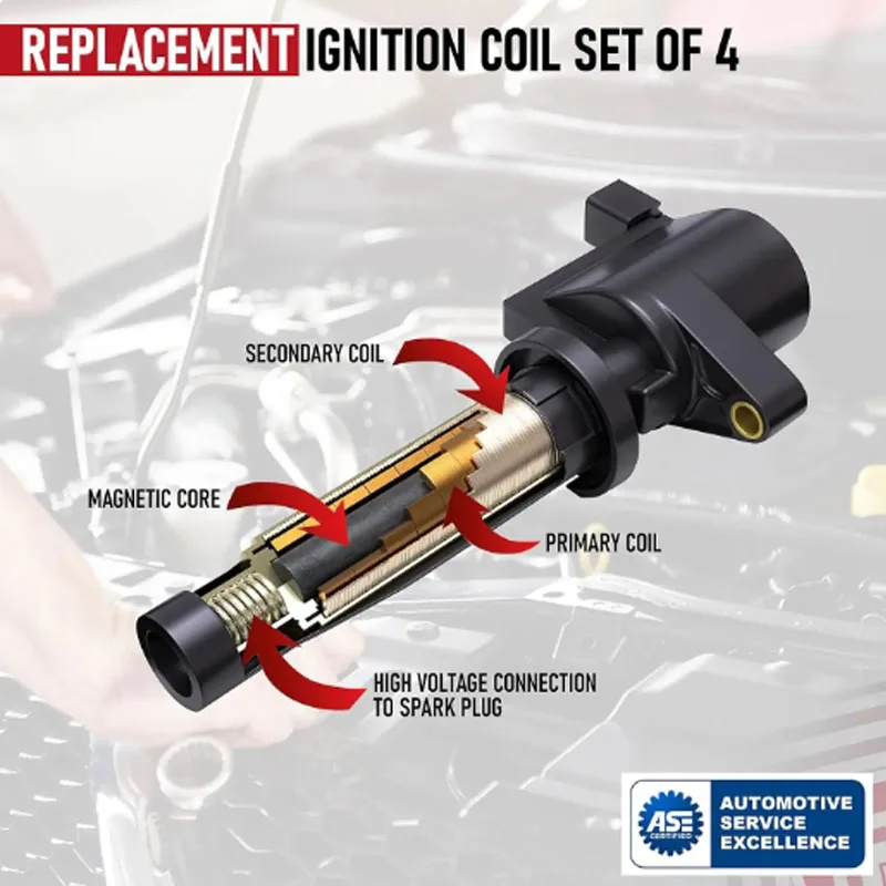 Ignition Coil For Ford Focus Edge Explorer 3.5 Mustang Mondeo Mixed Transit AM5E12A366AA 4M5G12A366BC