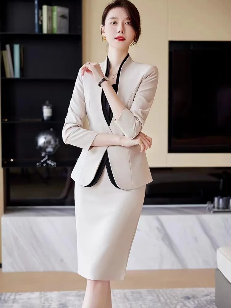 Elegant Women Business Suits with Jackets Coats and Skirts OL Styles Formal Women Office Ladies Professional Blazers Career Sets