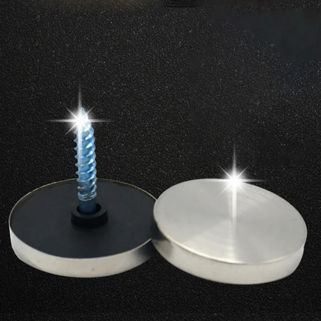 Electroplated Chrome Mirror Screw Cap Set 16pcs For Decorative Bolt Coverage On Glass Wood Metal And Display Mounting