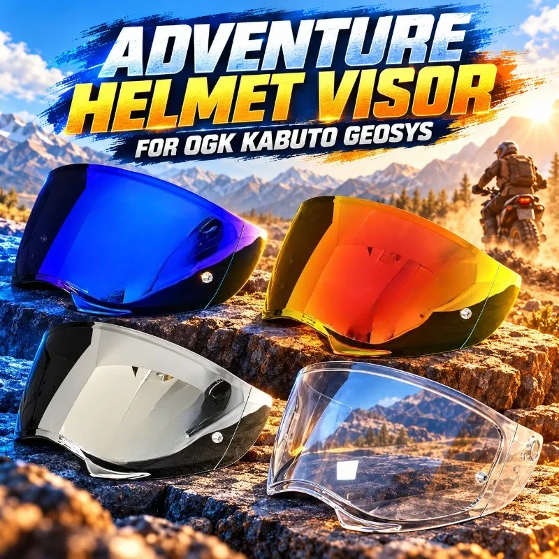 Motorcycle Helmet Replacement Visor Tinted Mirrored Shield for Kabuto Geosys Adventure Helmet