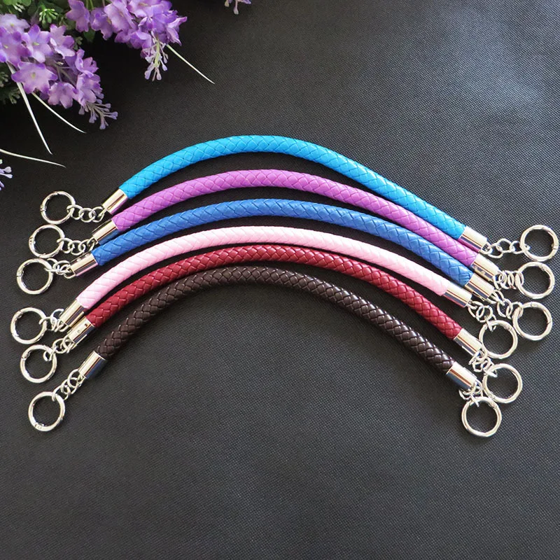 2Pcs 30-60cm Leather Bags Handles Shoulder Strap DIY Replace Handbag Straps Braid PU Rope Fashion Woman Bag Hardware Accessories