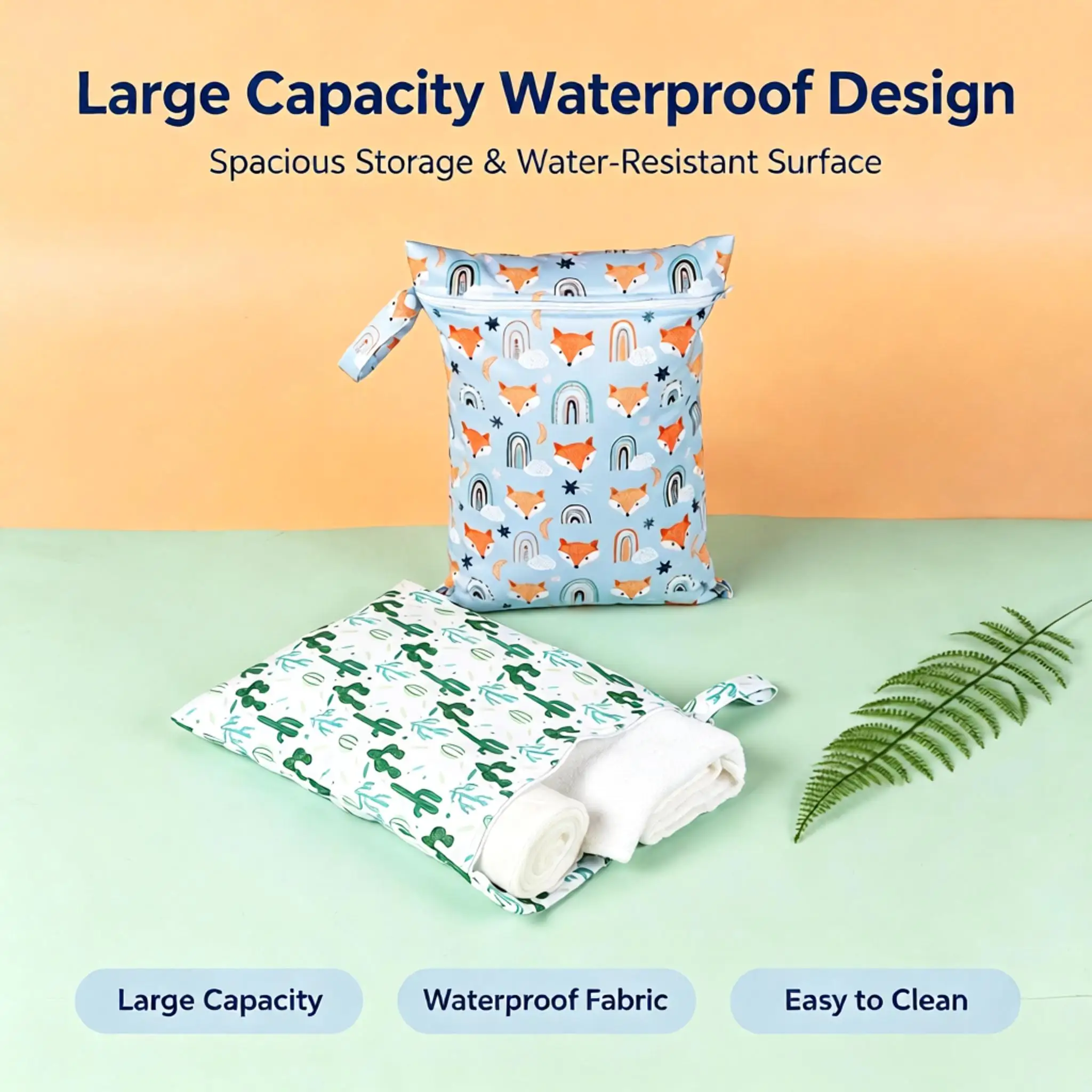 Pororo Mommy Bag Diaper Bags Pouch Size 30*40cm Waterproof PUL Printed Wet Bag Maternity Bag for Mother Kids Baby Stuff