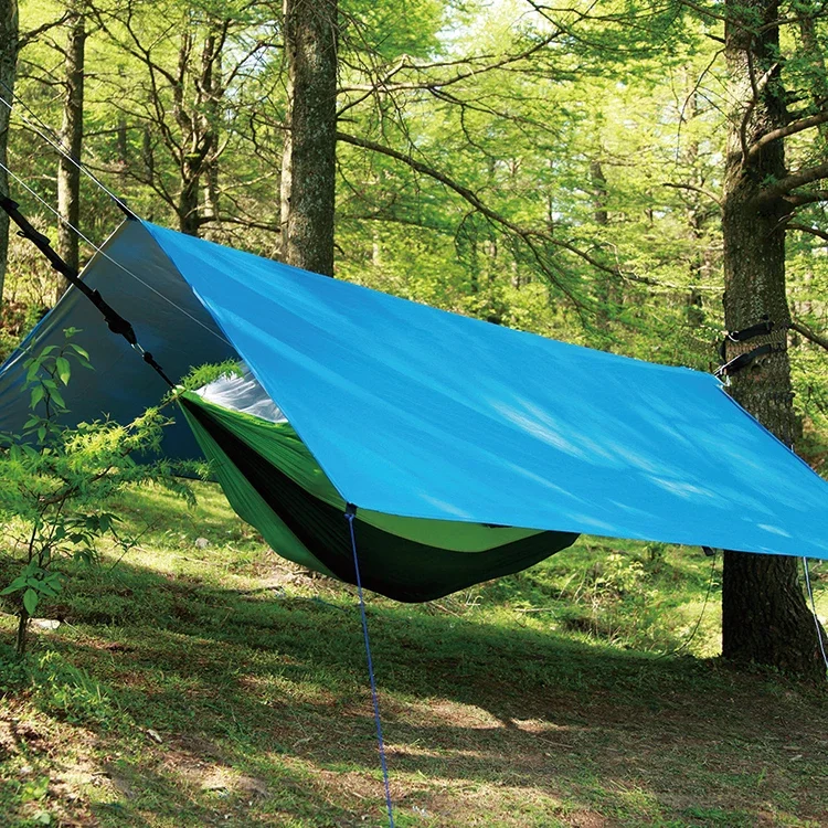 Parachute Portable Outdoor Camping Rain Fly Sleeping Hammock With Mosquito Net