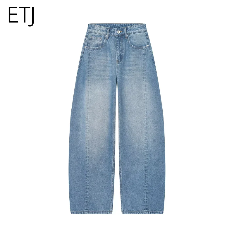 

ETJ Women's Balloon Fit Wide Leg Jeans High Waist Straight Loose Denim Pants 2026 Spring Fashion Oversized Casual Trousers