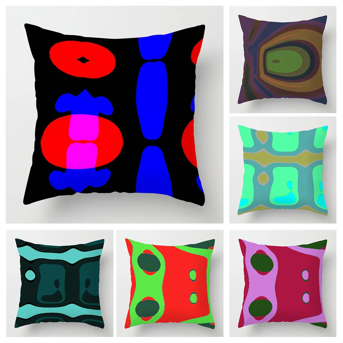 Luxury Abstract Geometric Throw Pillow Cover 18x18 20x20 Inch Home Decor Sofa Cushion Cover with Hidden Zipper