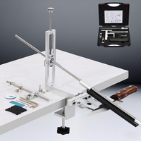 Professional Knife Sharpener with 360 degree Rotating Dual Clamps,2 set Angle Adjustment Systems,4 Diamond Stones PP plasic box