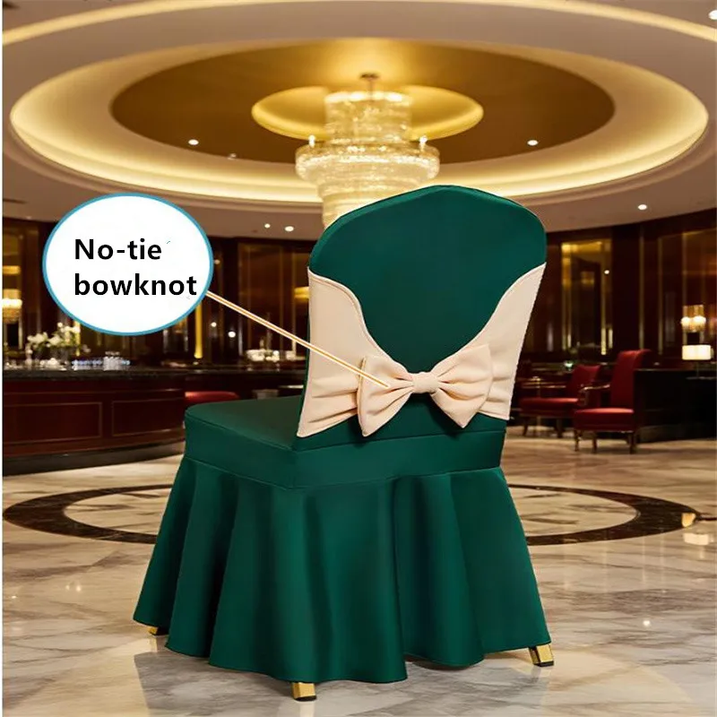 5pcs Air Layer Skirted Chair Cover for Hotel Chair Covers Universal Spandex Chair Cover Banquet Wedding Party Decoration
