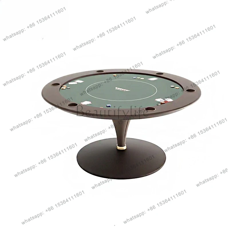 Italian light luxury high-end solid wood chess and card table luxury villa custom Texas poker table