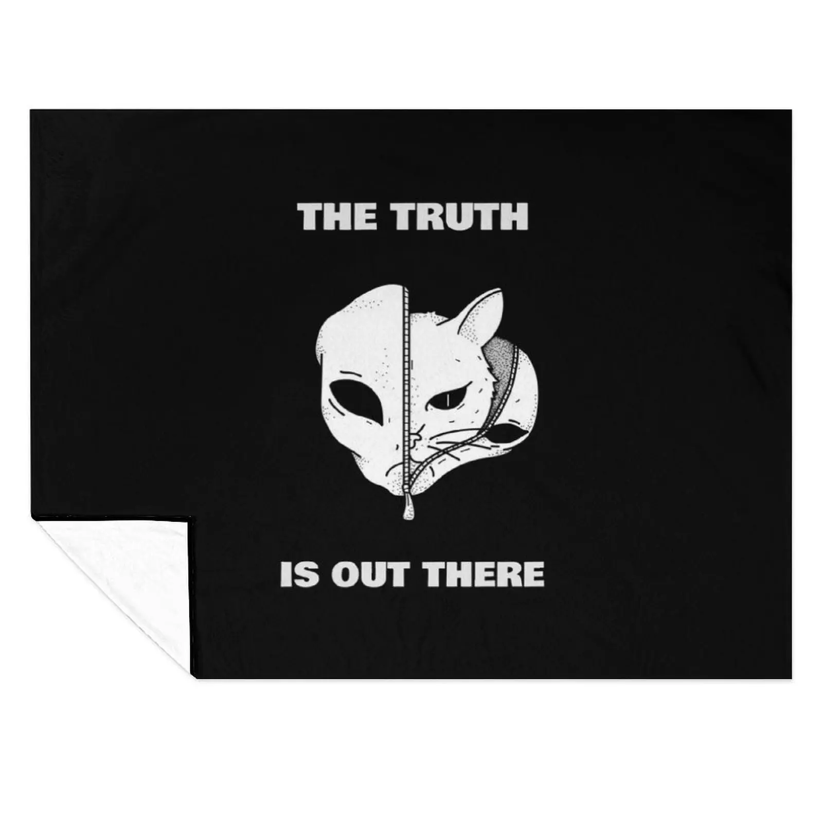 

Alien Cat - The Truth Is Out There Funny Gift For Mom, Dad and Siblings Throw Blanket wednesday Bed linens Blankets