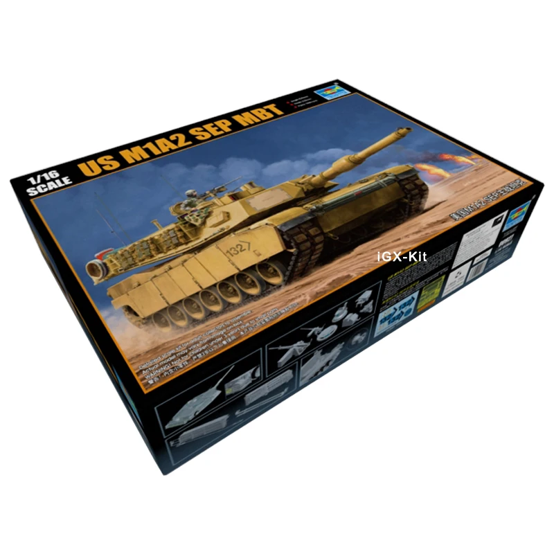 

Trumpeter 00927 1/16 US M1A2 Sep Abrams MBT Main Battle Tank Handcraft Collectible Toy Plastic Assembly Building Model Kit