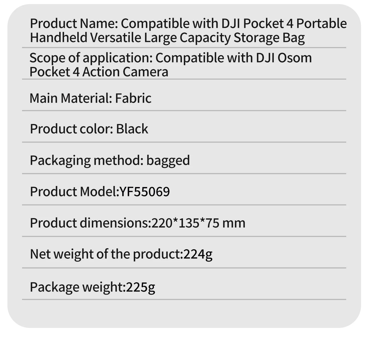 Große Kapazität für DJI Pocket 3 4 Kamera Gimbal Vlog Creator Combo Aufbewahrungstasche Stoßfest Staubdicht Passend für Komplettset Zubehör – Detail 3