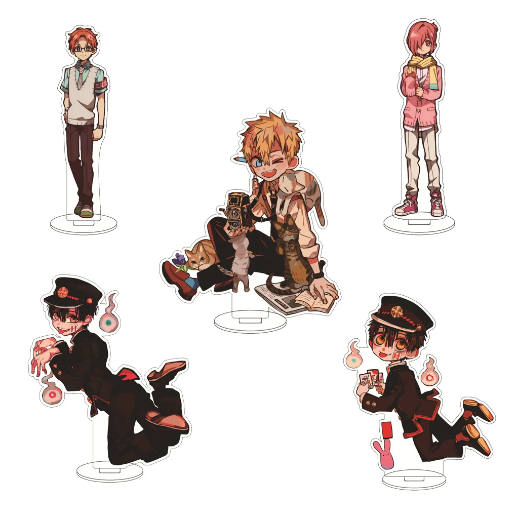 16CM Anime Toilet bound Hanako kun‌ Minamoto Kou Akane Aoi Nanamine Sakura Cos Acrylic Figure Stand Ornaments Chirstmas Gifts