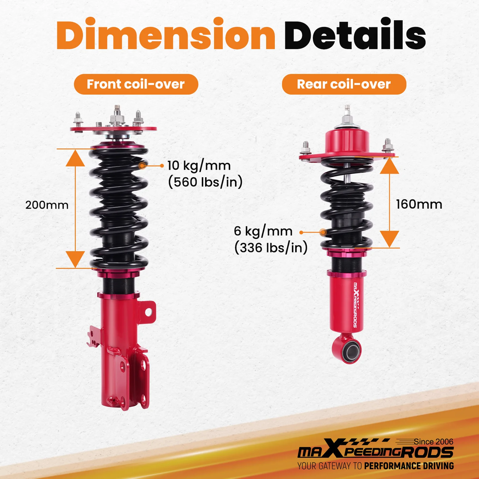 Damping Adjustable MXR-B3 Coilover Set for To yota Corolla E140 E150 E160 E170 Matrix E140 Daily Use Shock