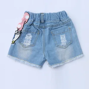 Gedruckte Kleidung von Disney Girls 'Cartoons, Donald Duck -Sets, Sommerhemd, Jeanshorts, Mädchenkleidung, Mädchenkleidung, 2024 6 Hauptverkäufe Denim für Mädchen festgelegt - №1