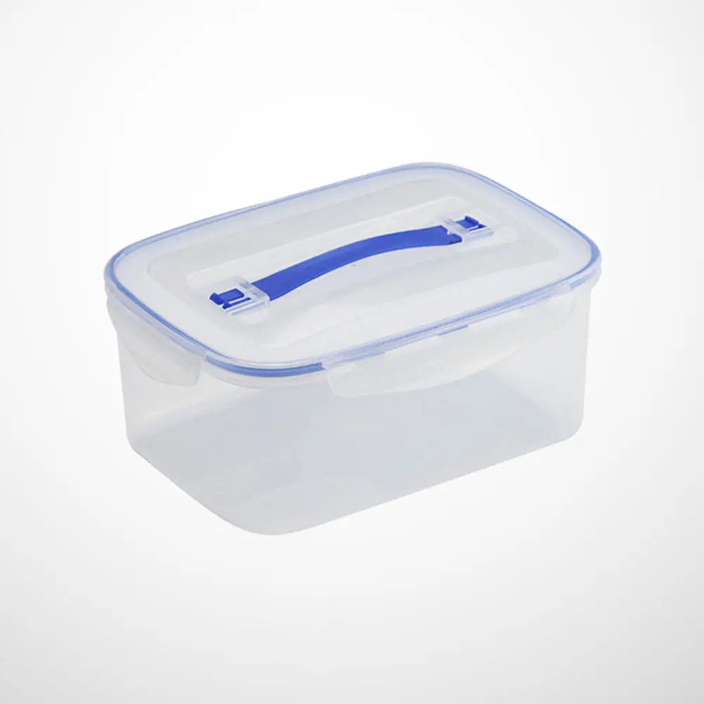 

Прямоугольный герметичный контейнер для хранения продуктов с ручкой, 3800 мл, однослойный, пластиковый, для кухни