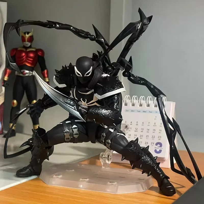 newVenom Revoltech Amazing Yamaguchi Figures Agent Venom Anime Figure Model Eugene Thompson Revoltech Collection Model Toys Gift