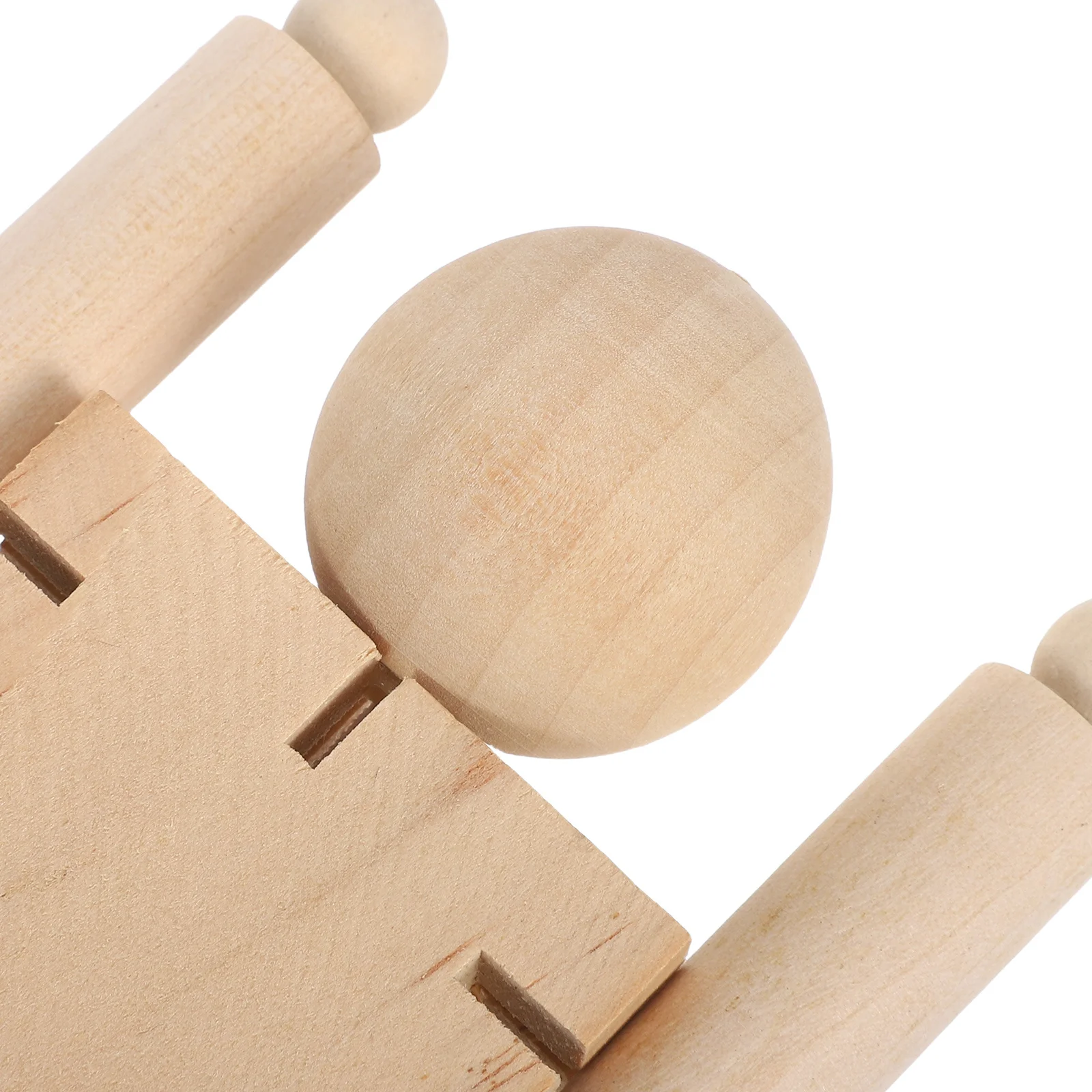 3-delige houten robot: stevig verbonden figuur voor kunstklassen en thuisgebruik - ideaal voor het ontwikkelen van esthetische bewustzijn en kleur