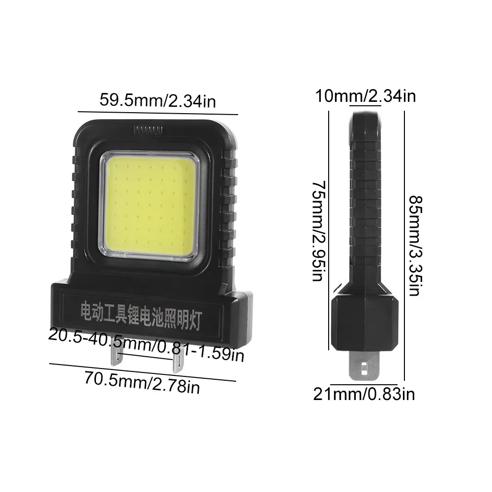 

Beam Long Runtime LED Work Light 20-21V Luminous Cordless Work Lamp Compatible Li-ion Battery Wide Beam Light Outdoor