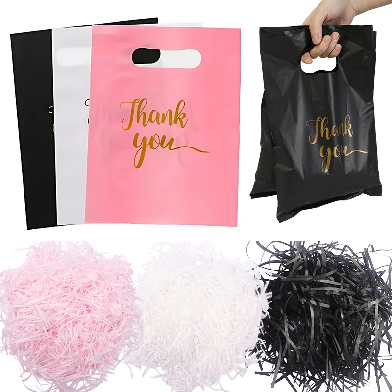 Set de Regalo de 20 Piezas, Bolsa de Regalo con 20g de Rafia Negra, Blanca y Rosa Disponible, Suministros Artísticos para Envolver Regalos ZYF