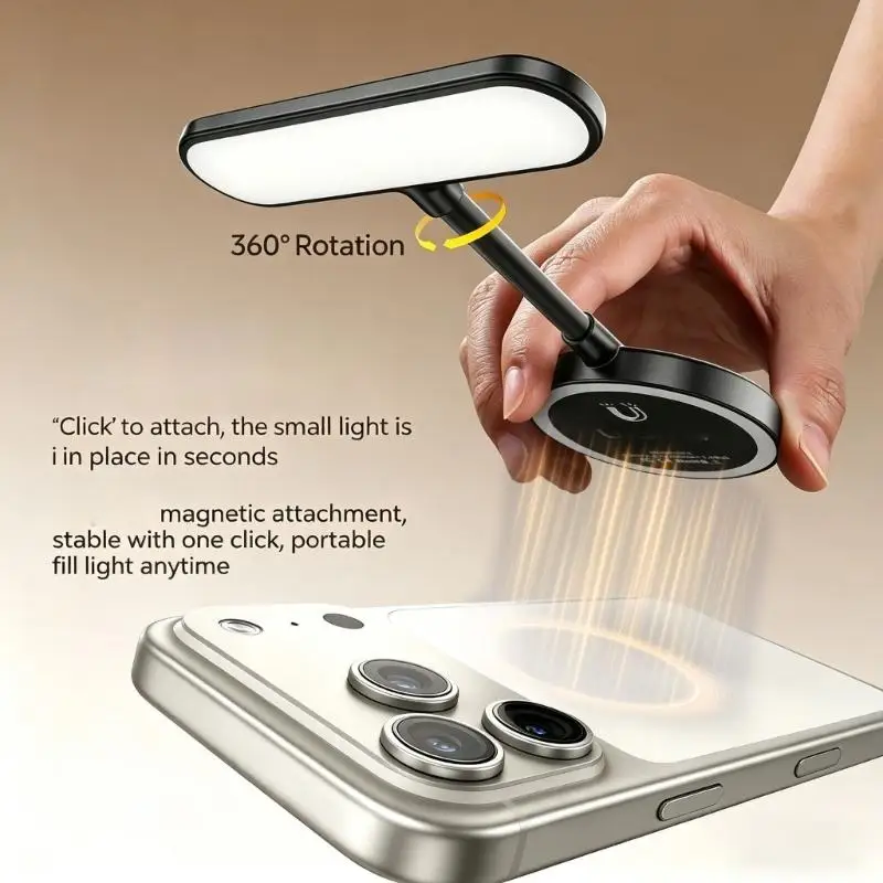

Flexible Tube Fill Light With 5 Level Brightness And Color Adjustment For Phone Photography And Reading D2RC