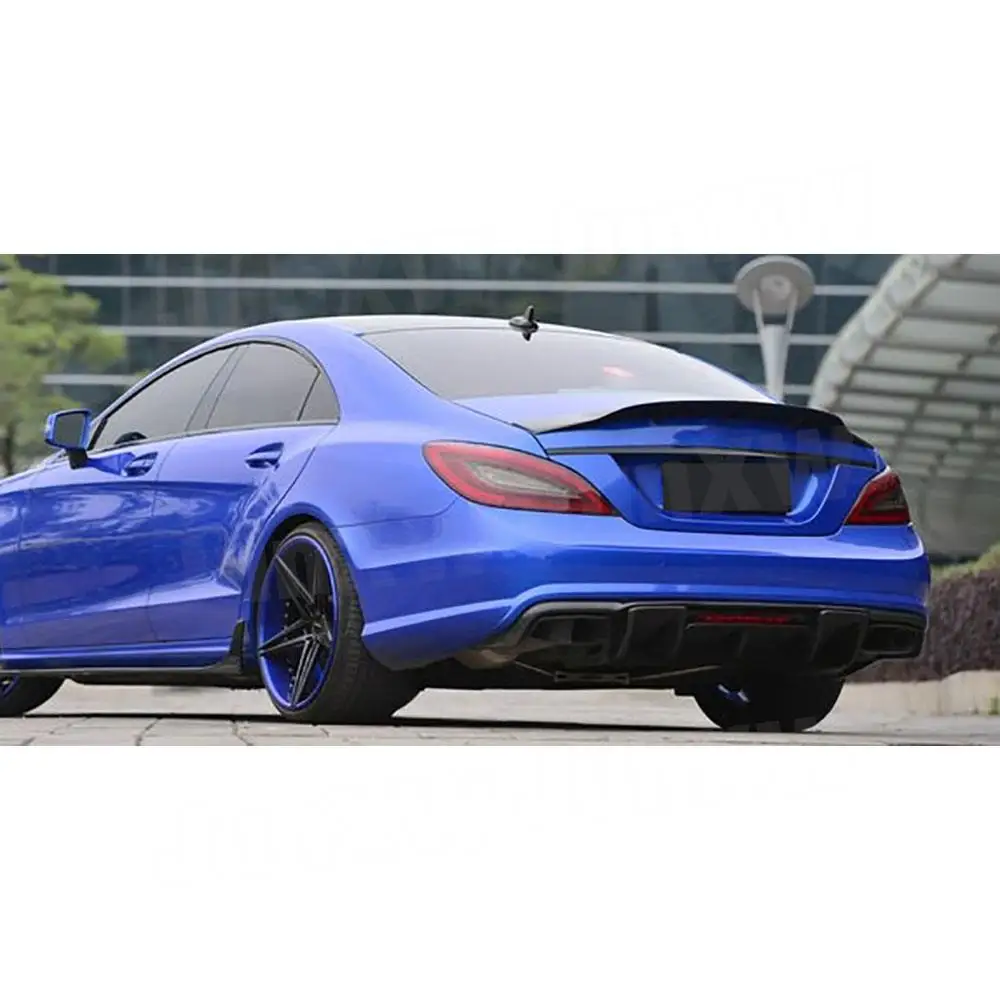 

Carbon Fiber Rear Diffuser Bumper Lip Spoiler For Mercedes Benz W218 CLS350 CLS63 For AMG 2011-2018 FRP Rear Lip Guard