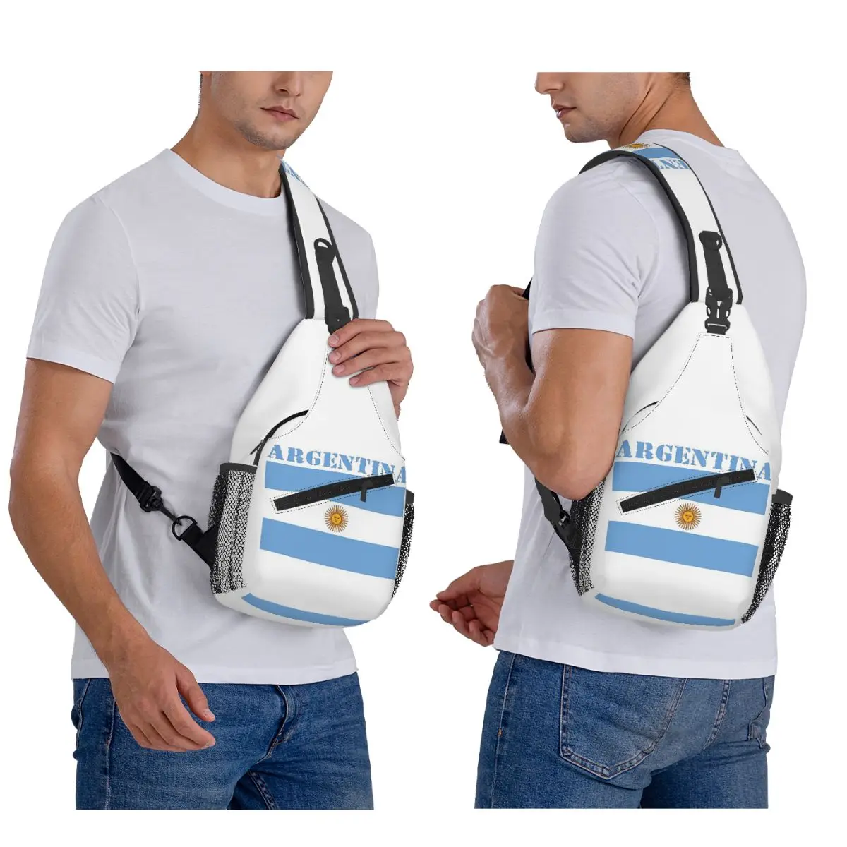 

Нагрудная сумка с флагом Аргентины, мужской рюкзак через плечо, нагрудная сумка, дорожный походный рюкзак, сумка на плечо