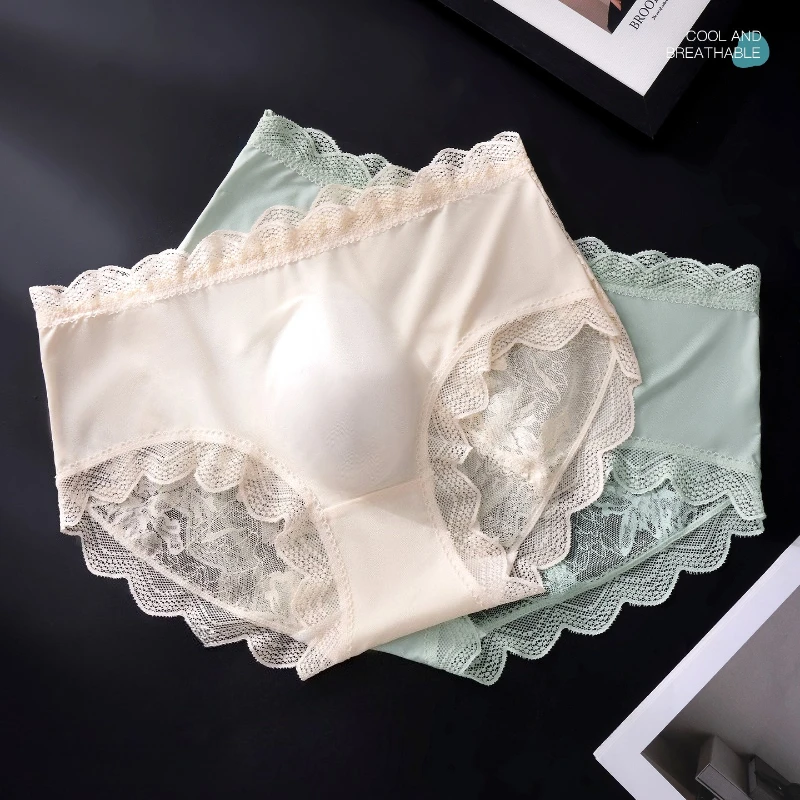 Men Underwear Ultra-Thin Ice Silk Lace Sissy Briefs Sexy Panties Erotic Lingerie 3d Bulge Pouch See Through Gay Underpants