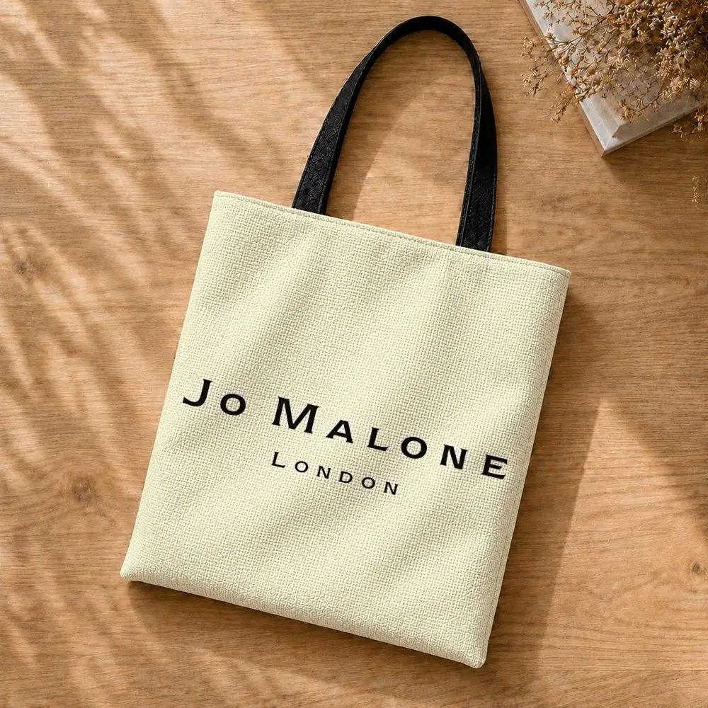 Brand logo Jo Malone London Storage Bags Polyester Canvas Tote Lightweight Foldable Reusable Shopping Bag Shoulder Straps view 5