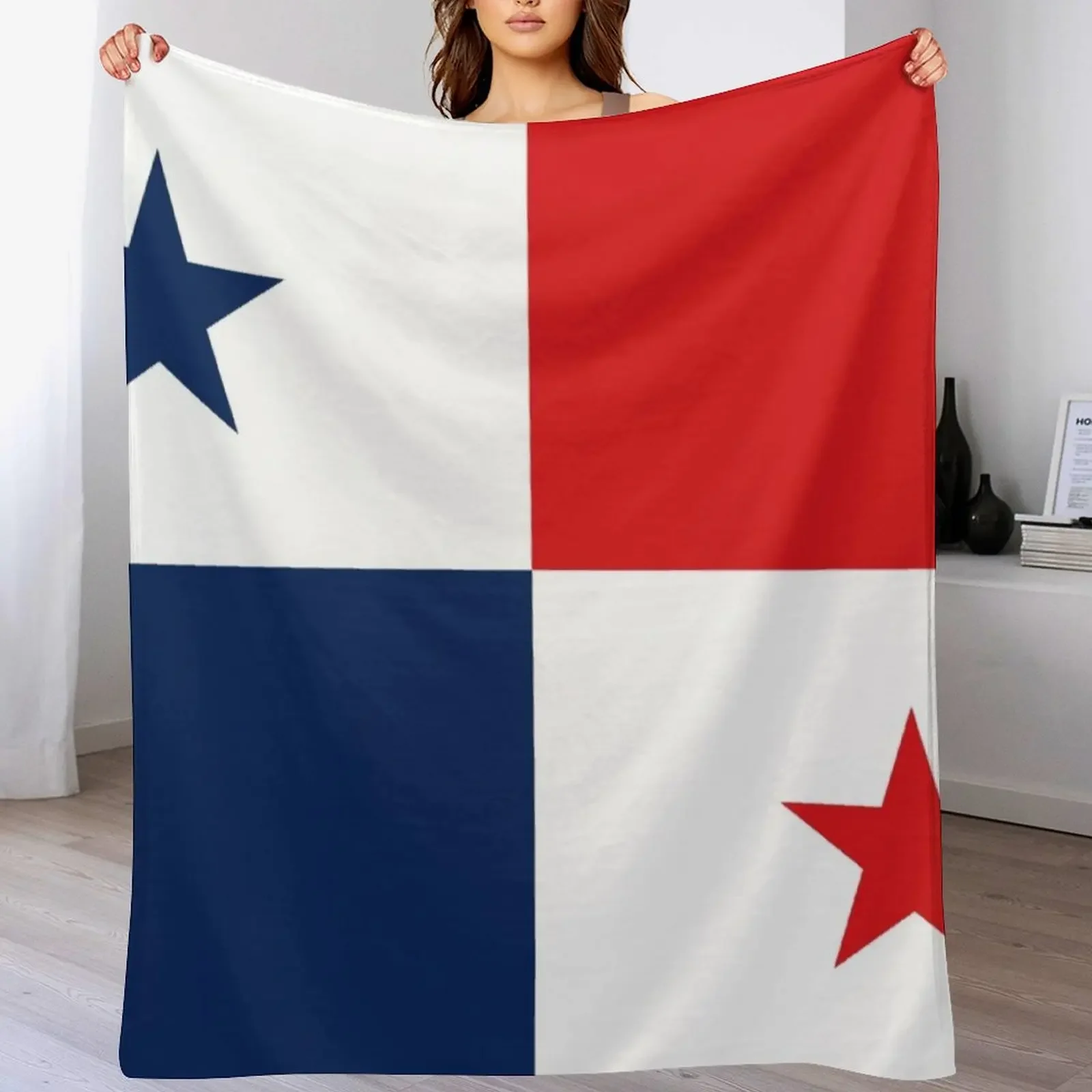 

Flag of Panama Throw Blanket Soft Warm Blanket Gift for Men Women Adults