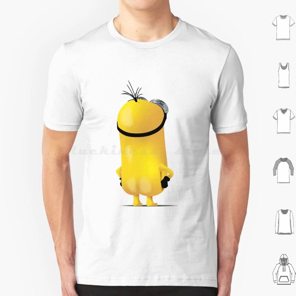 Kevin Standing T Shirt Cotton Men Women DIY Print Gru Rise Of Gru Butt Butts Kevin Bob Stuart Banana Me Me Meme Banana Yellow