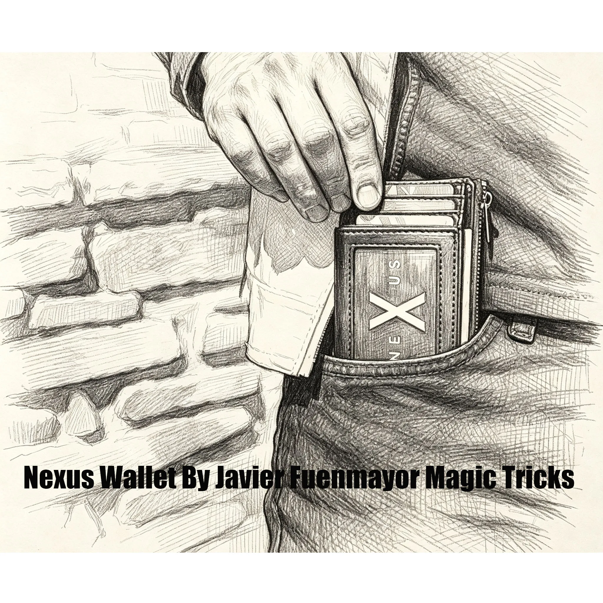 nexus-wallet-by-javier-fuenmayor-マジックトリック-クローズアップ-メンタリズム-マジシャン-スリーク-スリムライン-エブリデイ-キャリー-ウォレット-マジック-プロップス