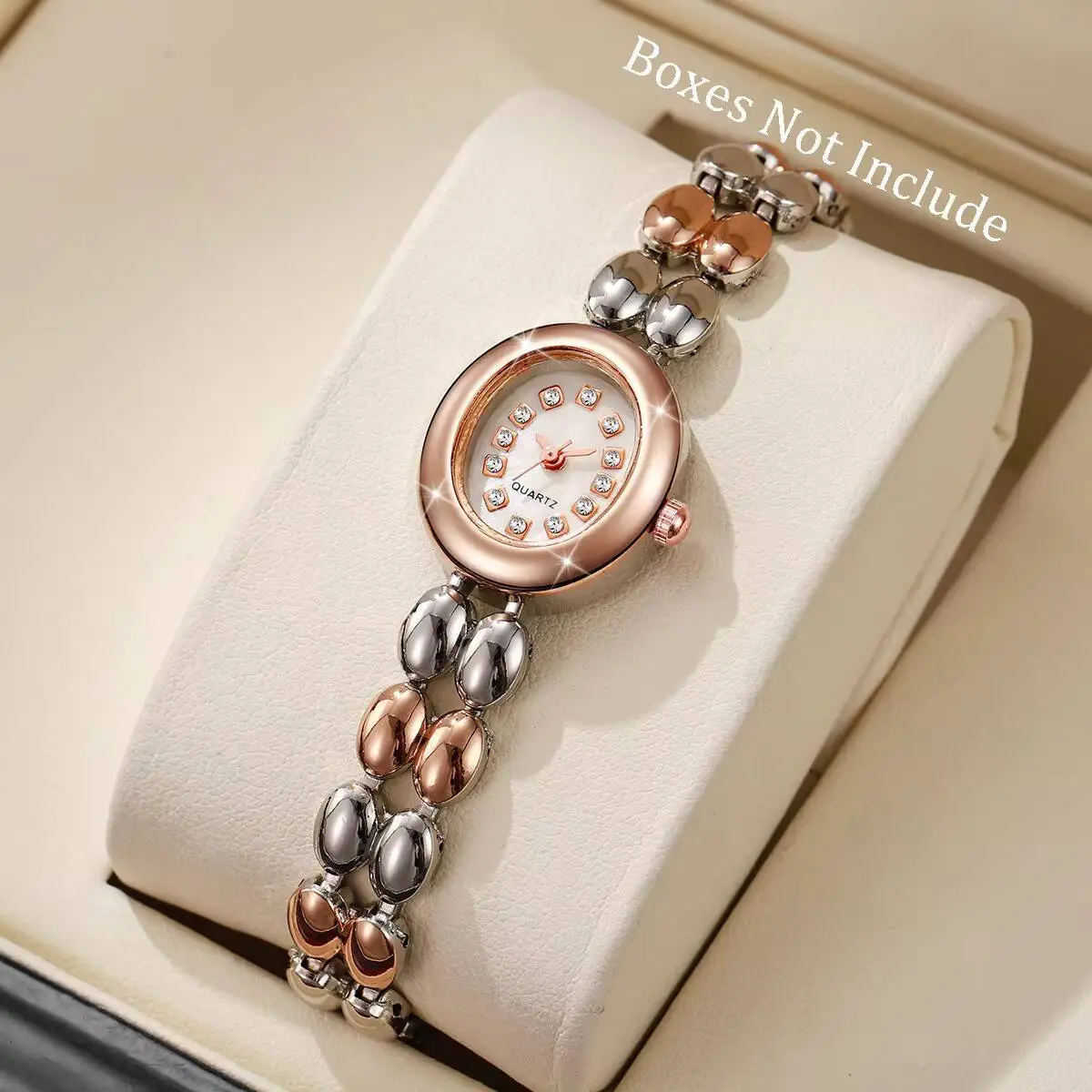 Elegant Bracelet Strap Women Watches Fashion Rhinestone Quartz Wristwatch For Ladies Clock Reloj Mujer（Without Box）