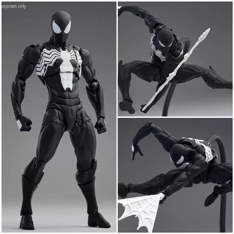 

В наличии беспорядочные игрушки Человек-паук Симбиот Человек-паук Месstoys Черный костюм Сосед Алый паук Аниме Фигурка Подарки Игрушки