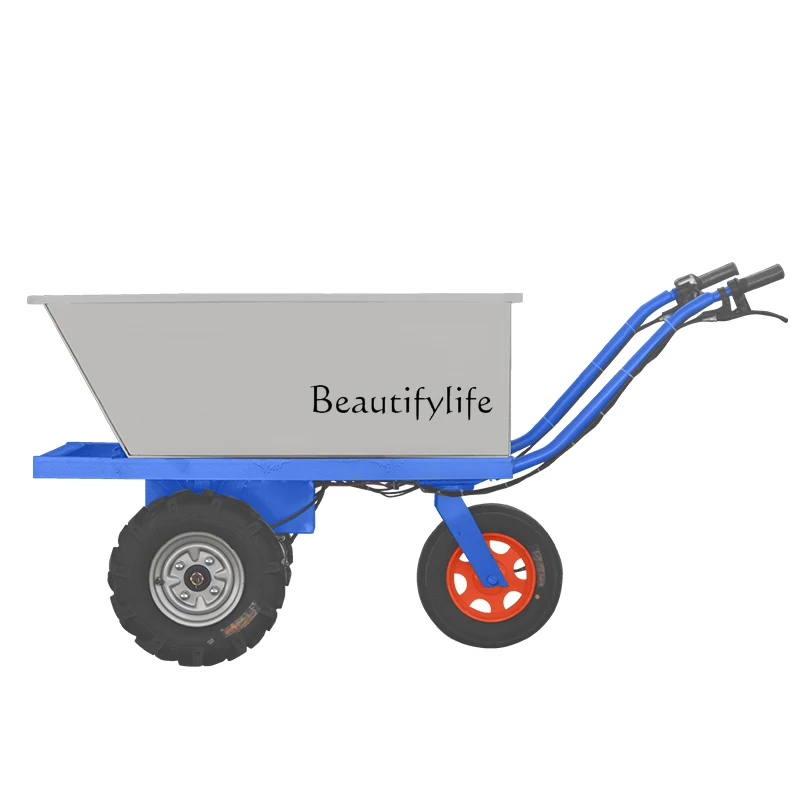 

Construction site tricycle material transport electric hand push ash bucket feeding dump truck