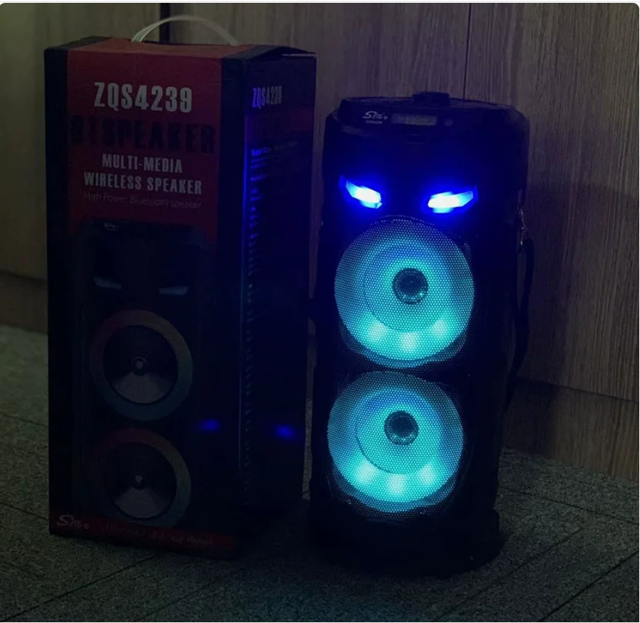 ZQS4239 Wireless Column Big Power Stereo Portable Bluetooth Speaker Subwoofer Bass Party Speakers with Microphone Family Karaoke