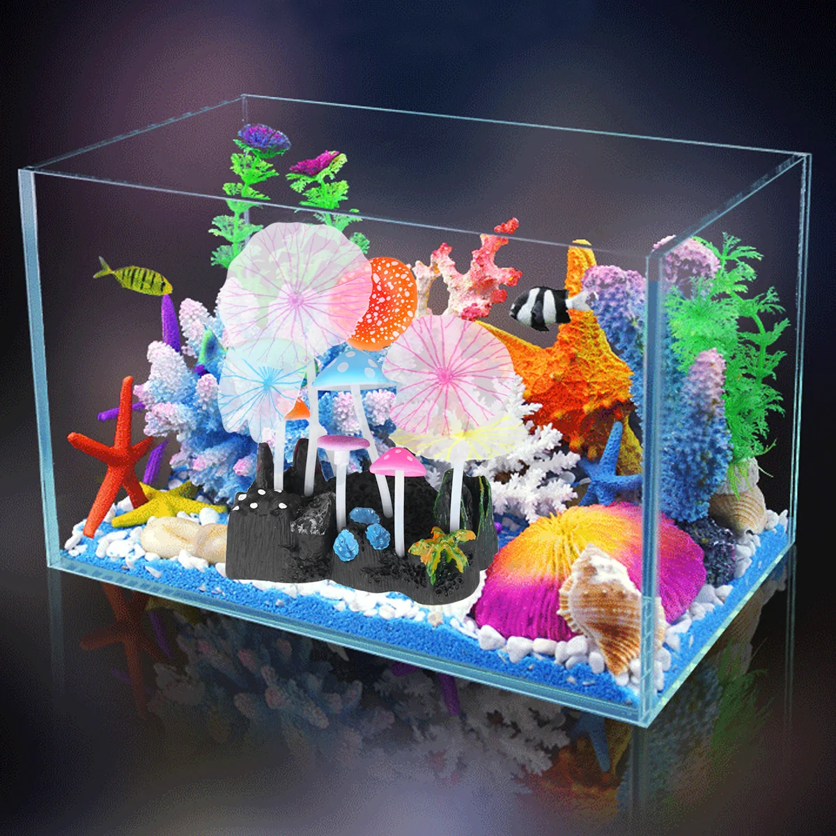 

Aquarium Lotus Leaf Artificial Fish Tank Decoration Silicone Ornament Durable Aquarium Plants Fake Plants for Fish Tank