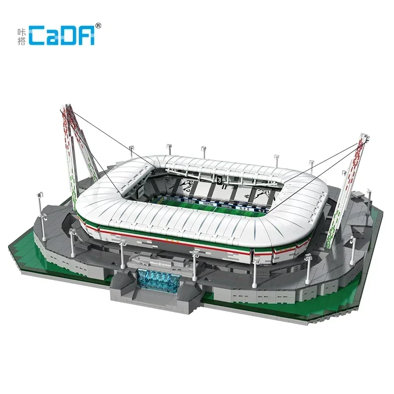 Double Eagle Cada Italian Competitive Stadium Football Club Building Block Model Boy's Collectible Ornament