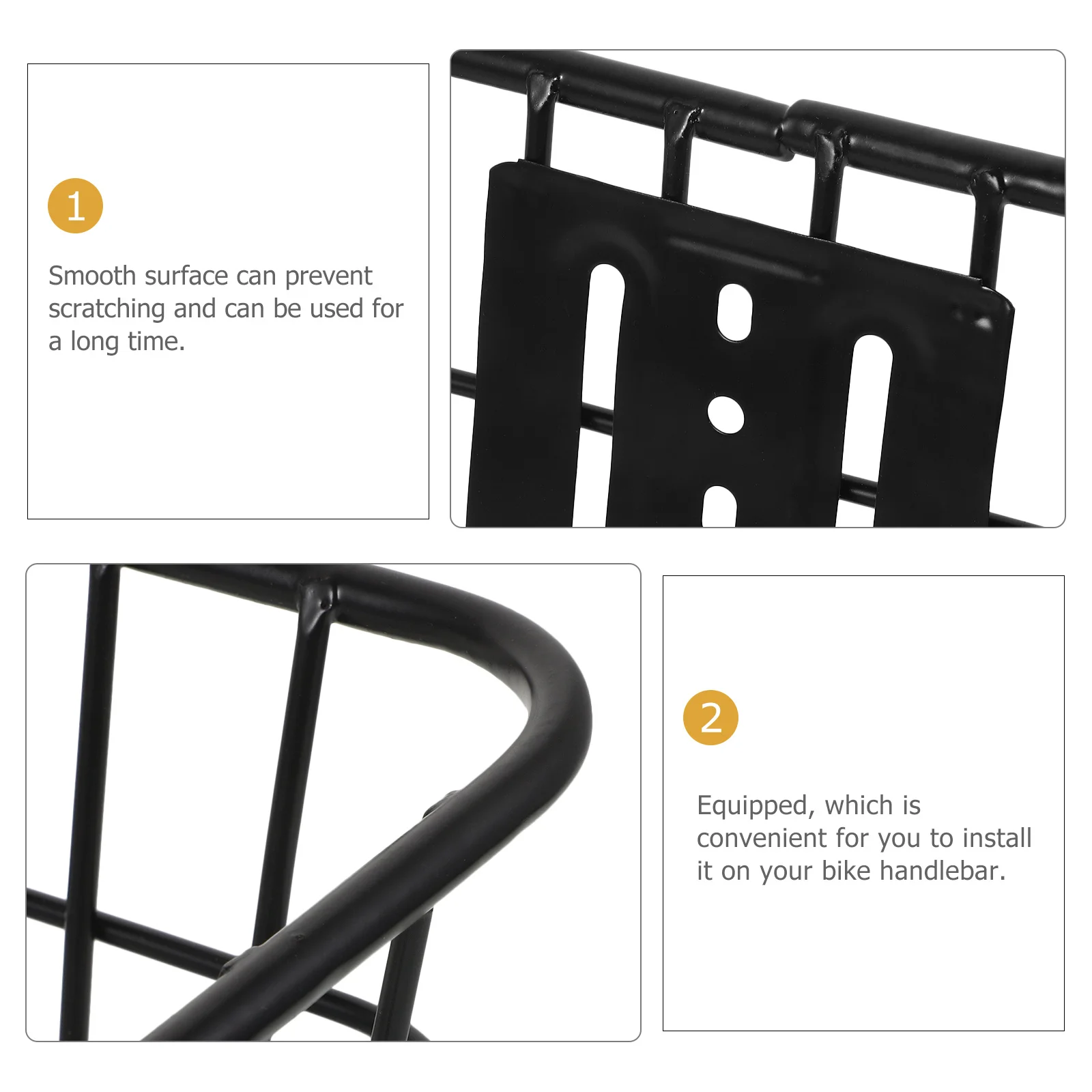 

Stable Bike Basket Durable Bicycle Front Handlebar Storage Safe Easy Installation Long Service Life Bicycle Basket