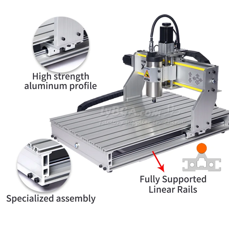 1500W Steel Millinig 6040 Air Cooled Wood Cutting PCB Metal Drilling Optional Olffline Control
