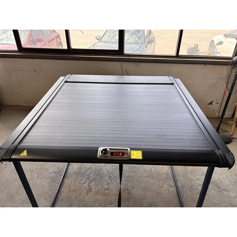 

Heavy-Duty Aluminum Alloy Retractable Rolling Shutter Tonneau Cover Waterproof Roll-Up Pickup Truck Bed Lid