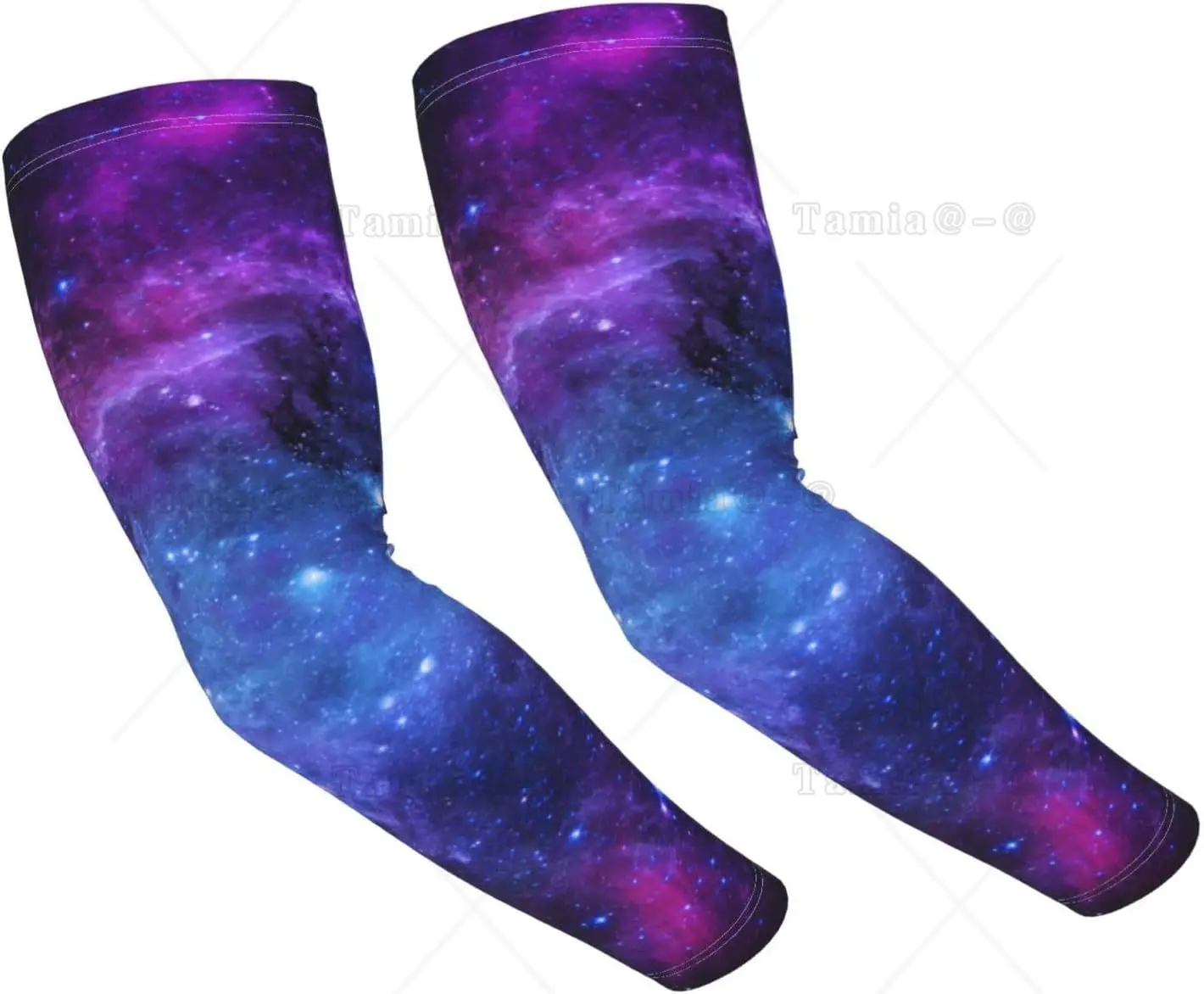 Galaxy Starry Sky Gardening for Women Men Arm Sun Protection Thorn Proof Cooling Arm Sleeves Cover Arms for Garden Sports